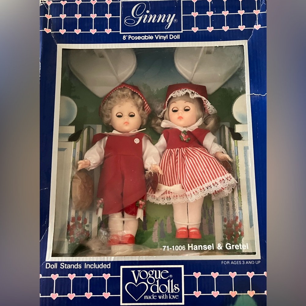 NEW w/BoxVintage Rare Ginny Hansel & Gretl Vogue Dolls  8” Poseable 1984 71-2006